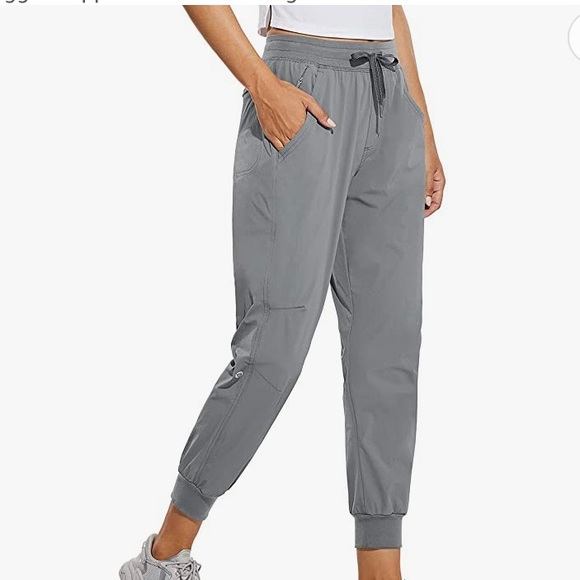 Athleta Pants - ATHLETA GRAY DRAWSTRING JOGGERS